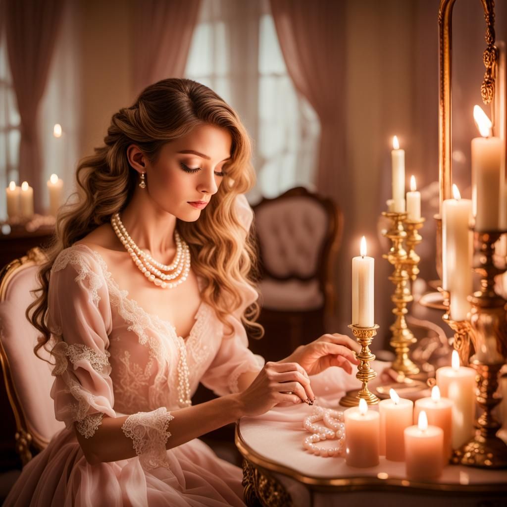 Glamorous Boudoir Beauty in Warm Golden Light