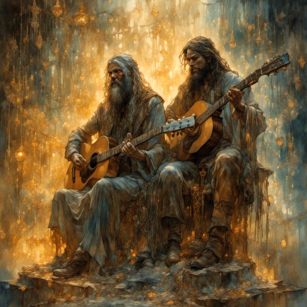 Scottish Warriors Compose Music on Electric Guitar