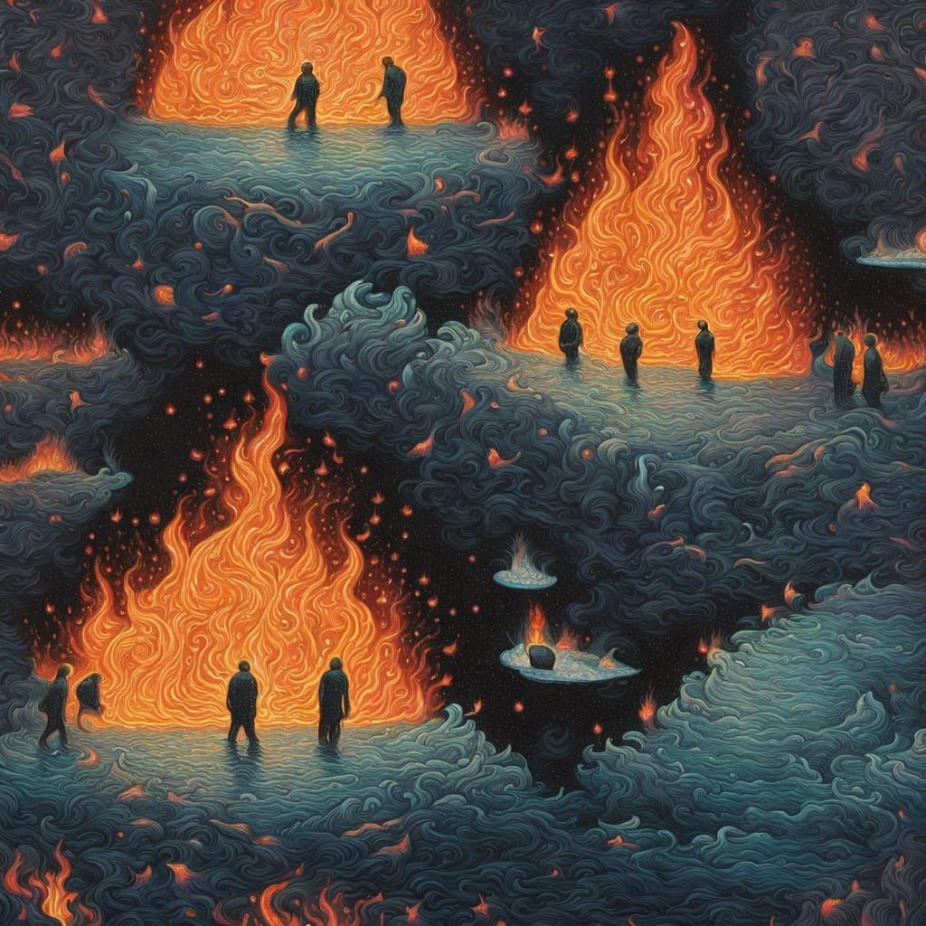 Surrealistic Asymmetry: Fiery Confrontation with Frosty Oppo...