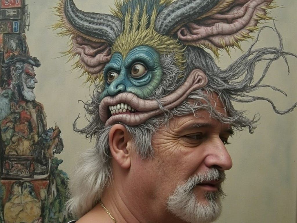 Surreal Fantasy Painting Inspired by Visionary Art