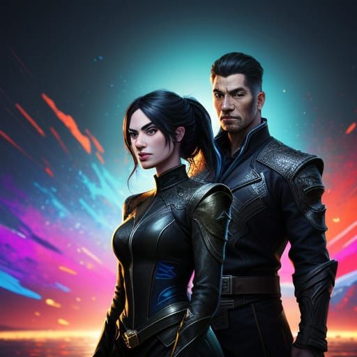 Concept Art of Contrasting Emotions in Vibrant Colors