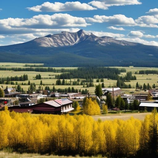 a small town in the mountains in montana