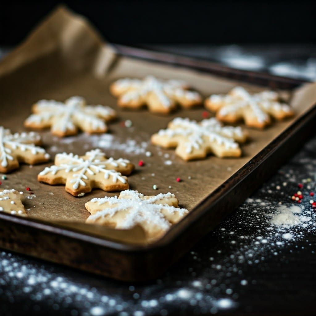 Rustic Christmas Cookies in Whimsical Watercolor Style