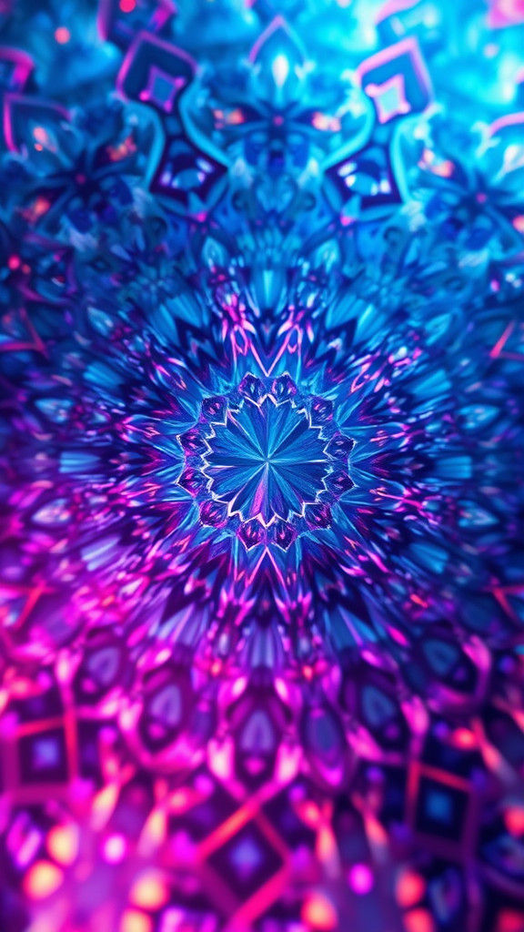 Abstract Geometric Dreamscape in Cinematic Style