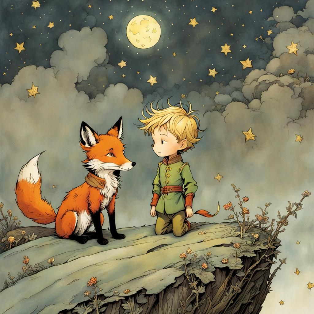 Little Prince and Fox: Intricate Children's Book Illustratio...