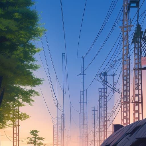 Static Television in Studio Ghibli Anime Style