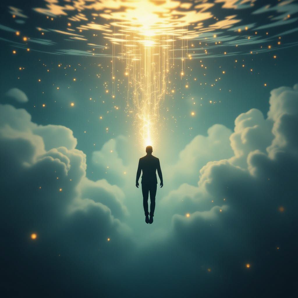 Surreal Figure Descends Into Subconscious Light Show