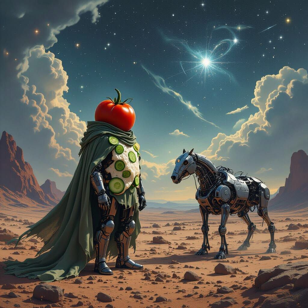 Armored Tomato Knight on Alien Planet