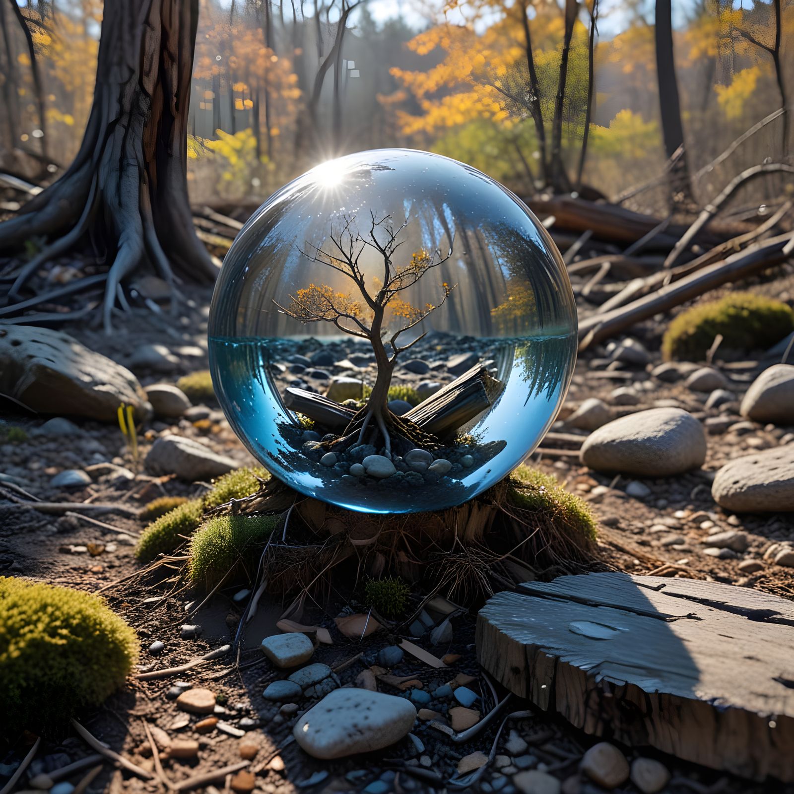 The orb contains no tree. No branches. No roots.  
Just a ho...