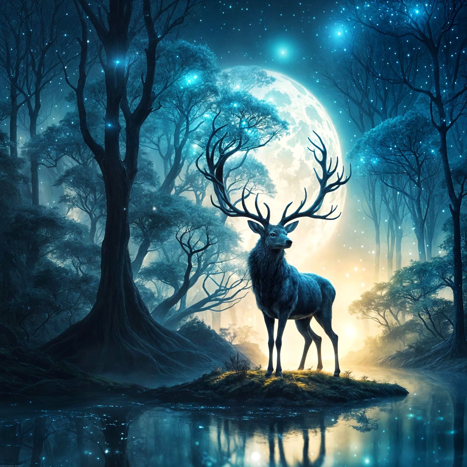 A majestic, ethereal Deer