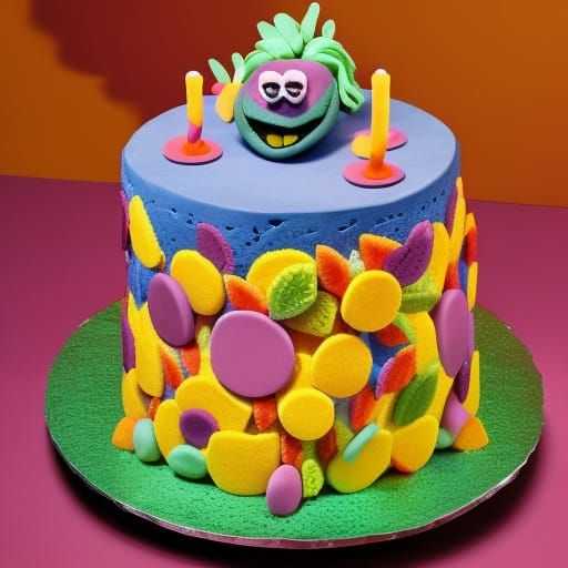 Muppet Cake: A Whimsical 3D Animated Treat