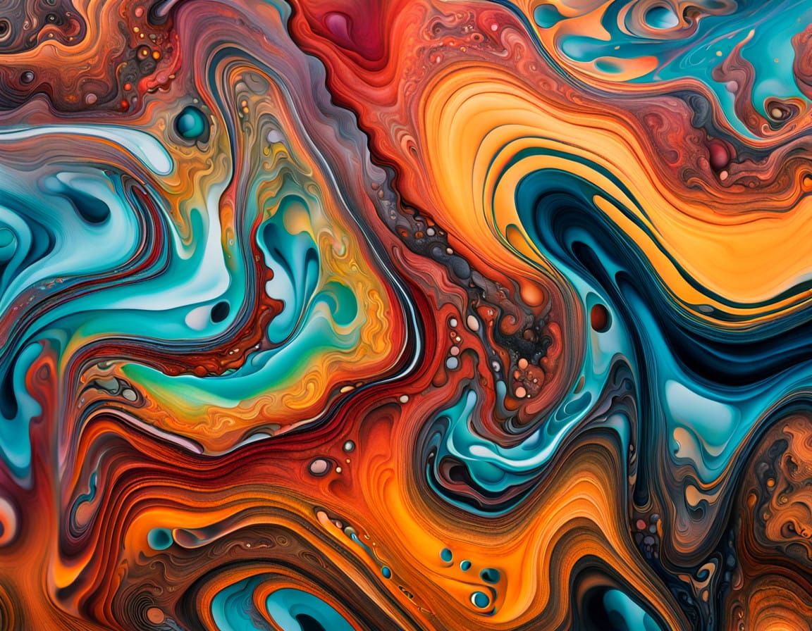 Vibrant Fluid Artwork