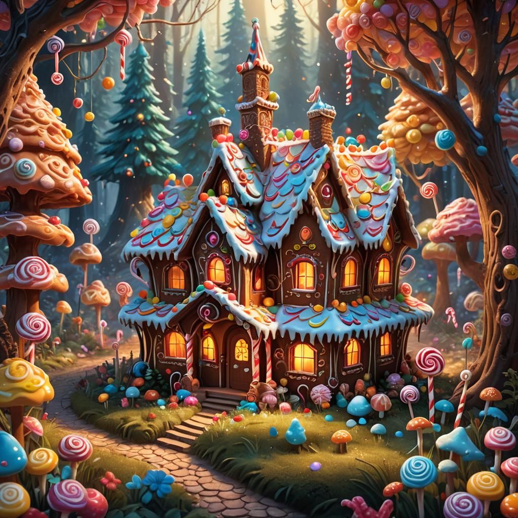 Magical Bakery in Fantastical Forest Concept Art