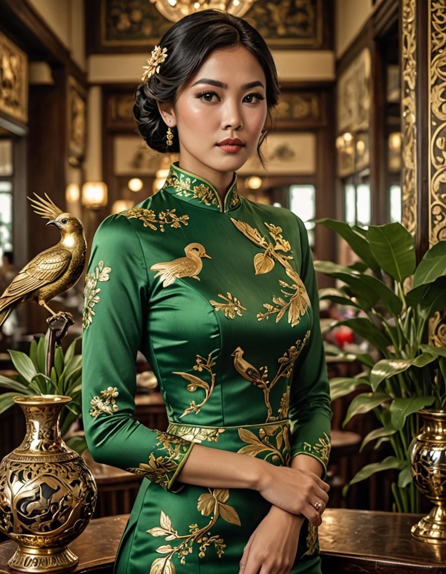 Oriental Emporium: Indonesian Woman in Cheongsam