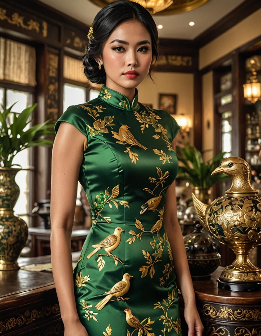 Oriental Emporium: Indonesian Woman in Cheongsam