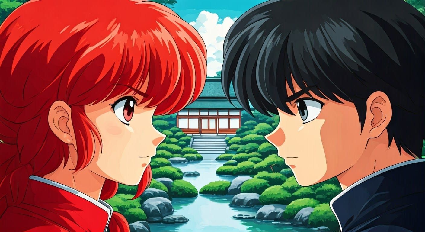 Ranma Girl Faces Off Against Her Boy Counterpart in a Tradit...
