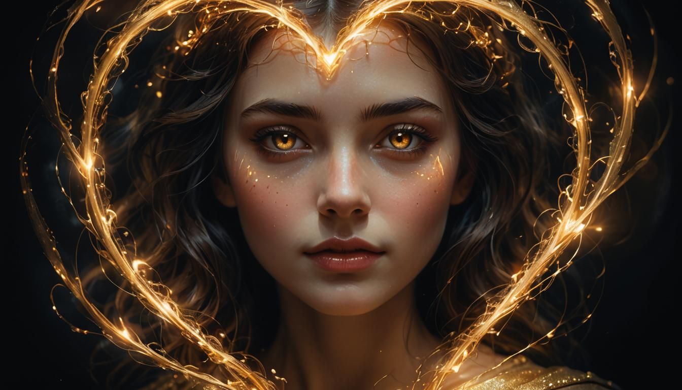 Romantic Surrealism: Glowing Heart in the Dark