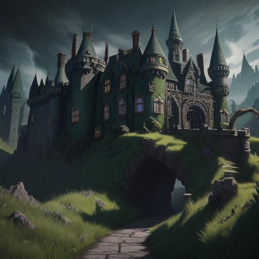 Creepy Cheshire Cat in Castle: 3D Game Cinematic