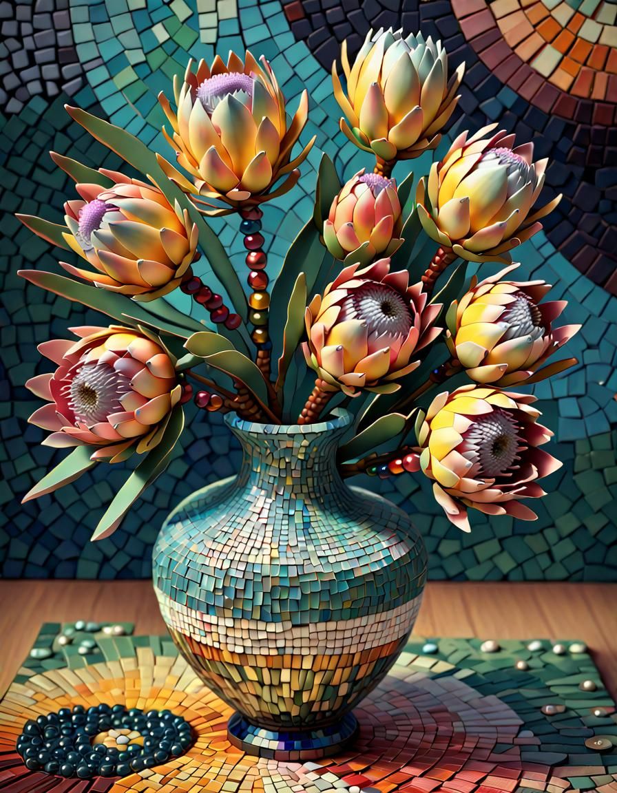 Proteas in Mosaic