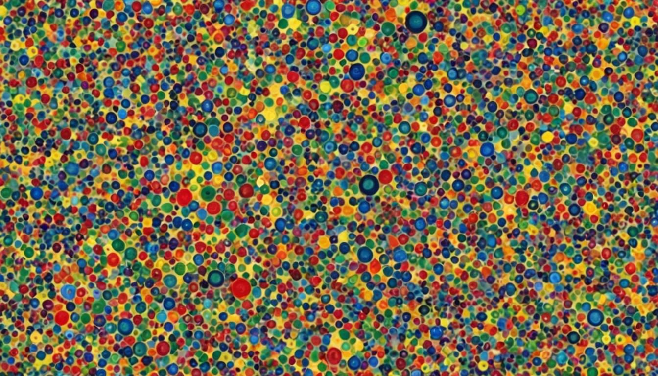 Abstract Swirls in Pointillism Style