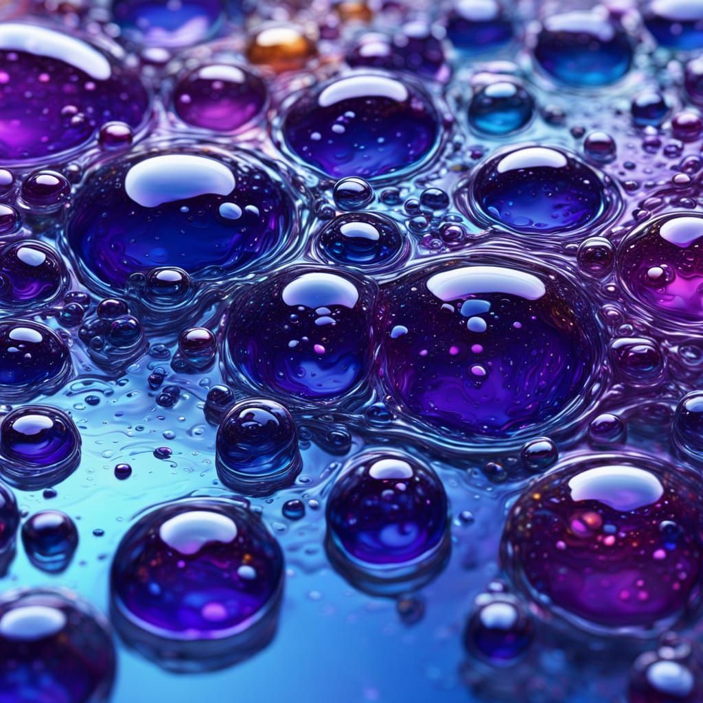 Murano Glass Cascade: Abstract Expressionist Fantasy Art