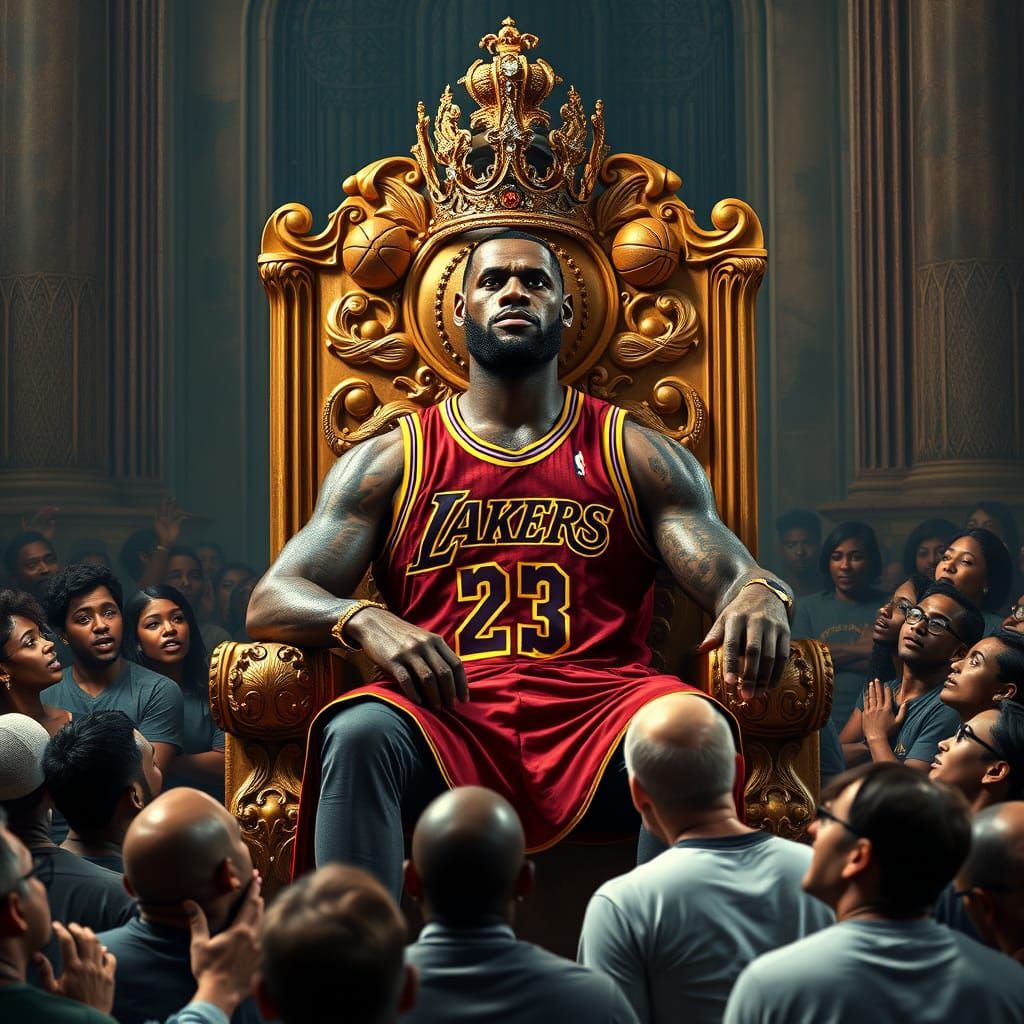 Lebron James as Regal Basketball Monarch