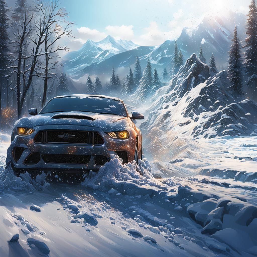 Hyperrealistic Snowy Landscape Concept Art