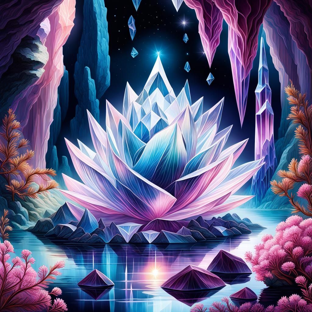 Fairy Tale Cave with Crystalline Geode