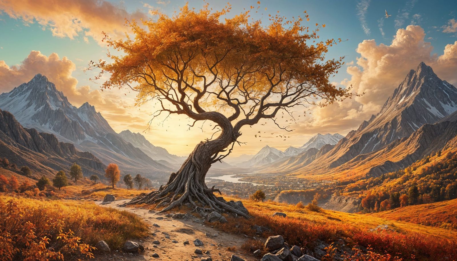 Surreal Autumn God Reveals Tornado Landscape