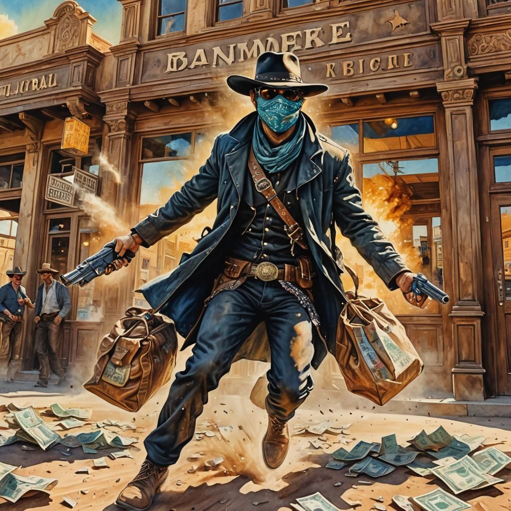 Ol' Slinger Robbing the Bank