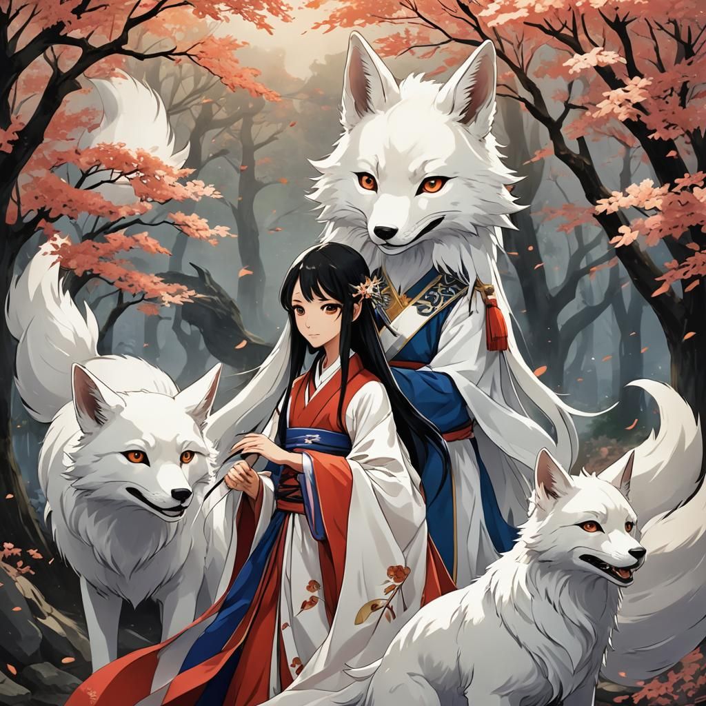 Gumiho Meets Kitsune in Anime Style