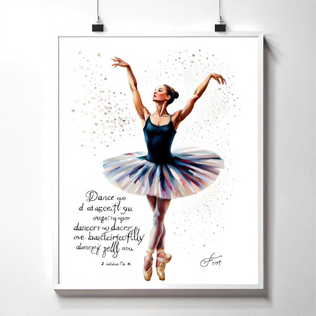Ballerina in Tutu Dance Art Print