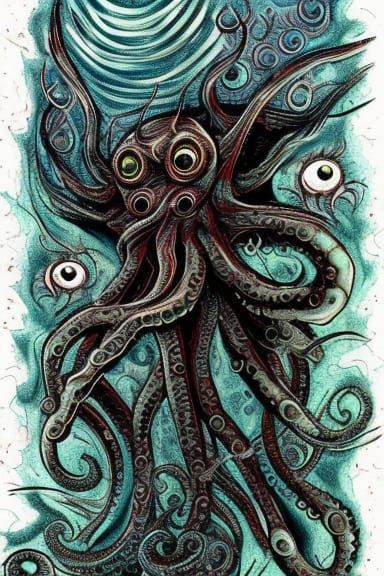 Cthulhu Emerges: A Dark Ocean Horror Concept