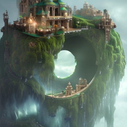 Emerald Donut: Epic Cinematic Digital Painting