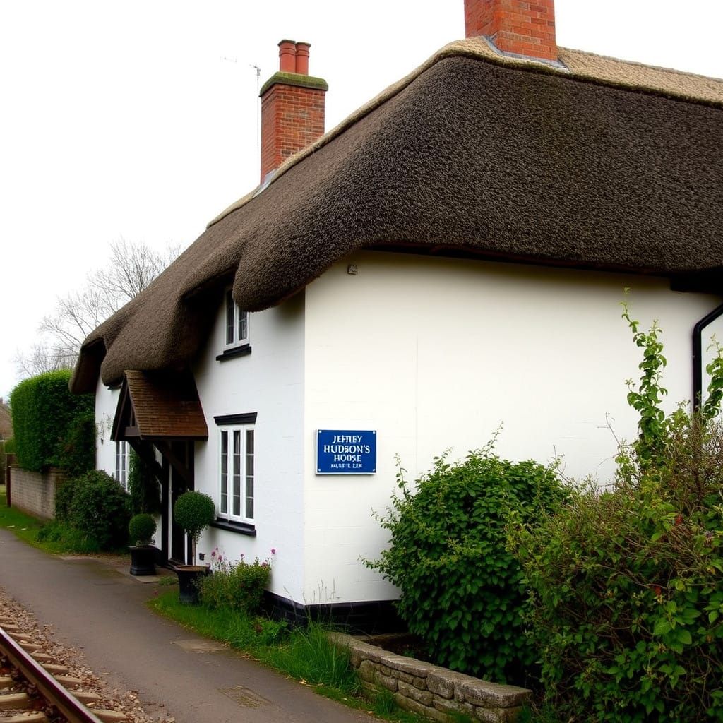 Historic Oakham House with Thatched Roof and Railway Connect...