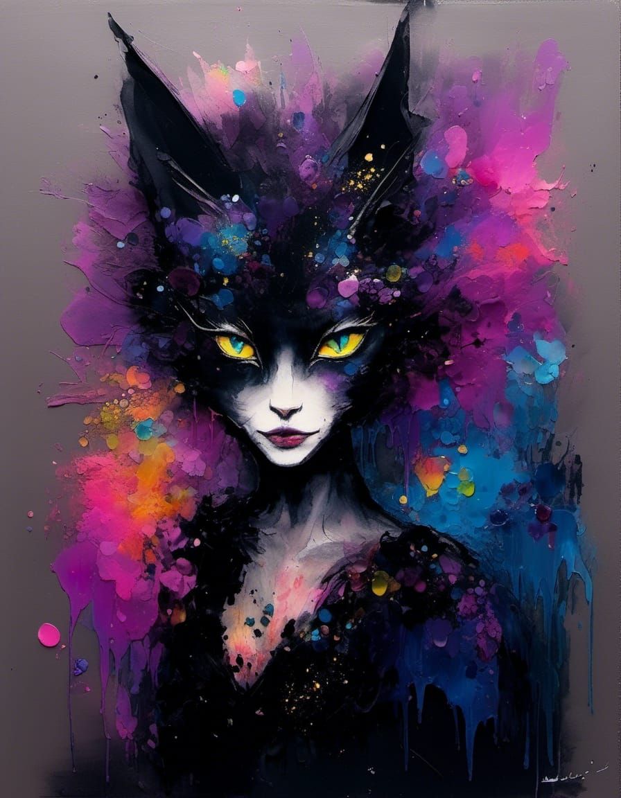 Glamorous cat queen.