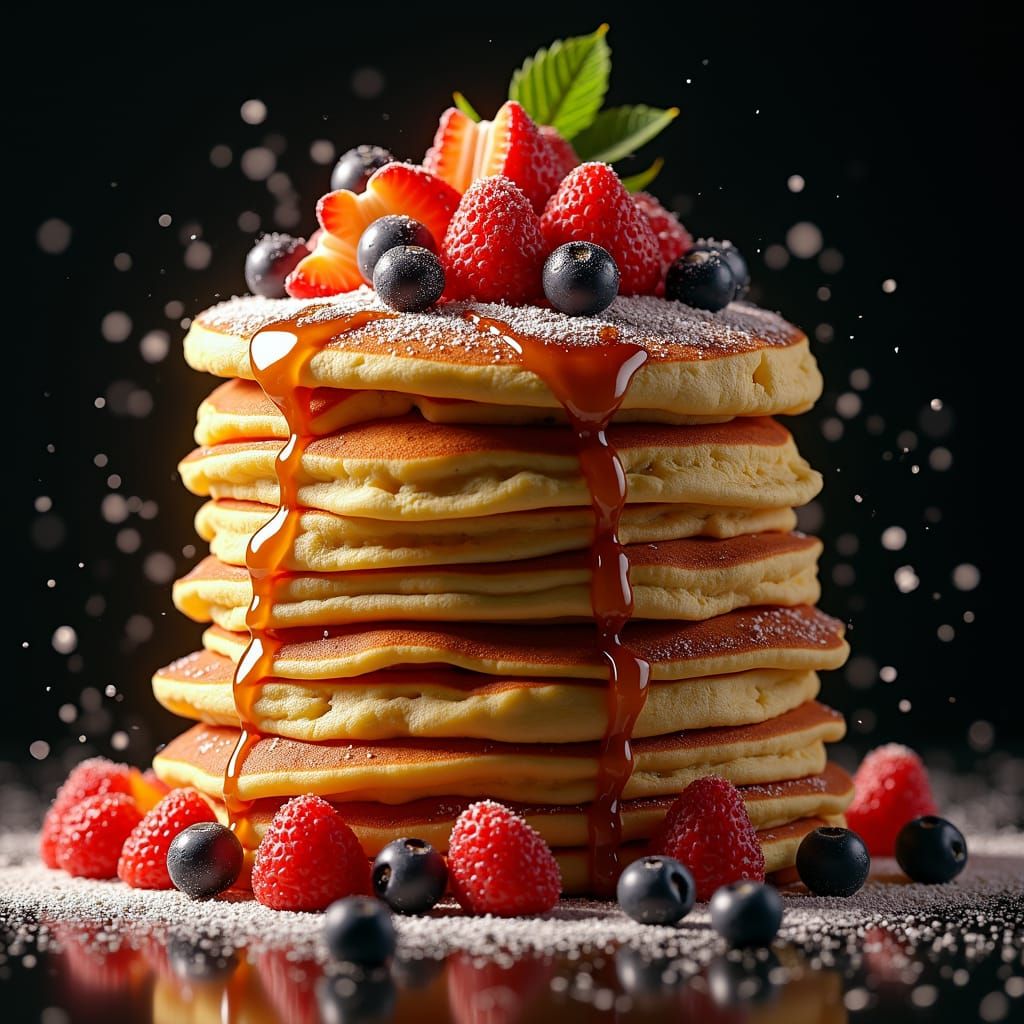 Crystallized Hundred Dollar Pancake: Digital Concept Art