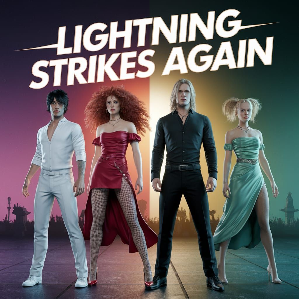 Rock Band Album Cover in Dark Fantasy Style