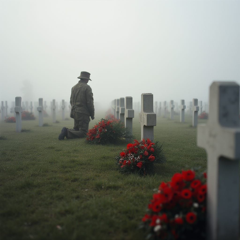 Solemn Tribute to Fallen Soldiers at Normandy American Cemet...