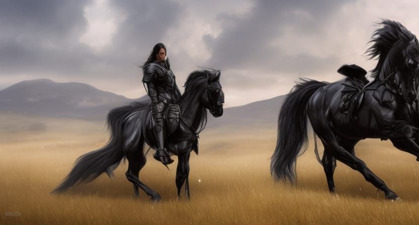 Knight rider Black horse