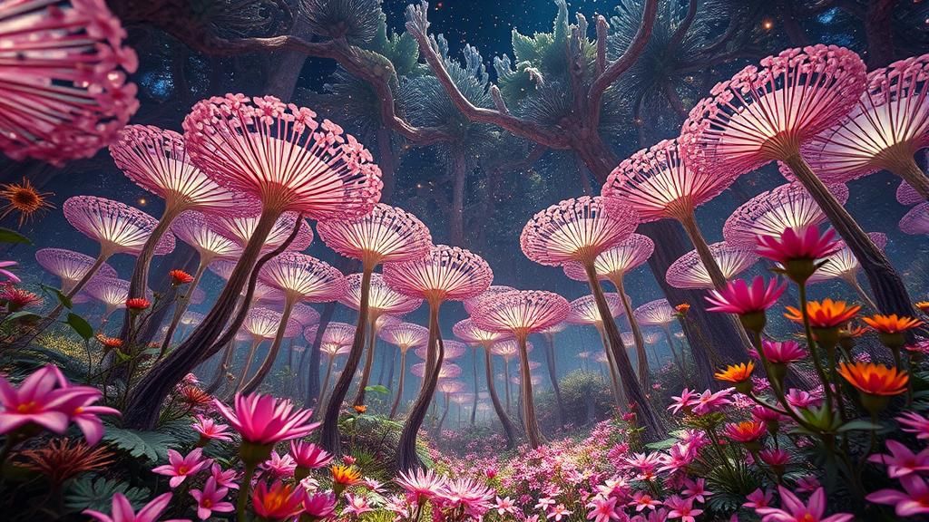 Stargazing Platform Trapped in Mycelium Network