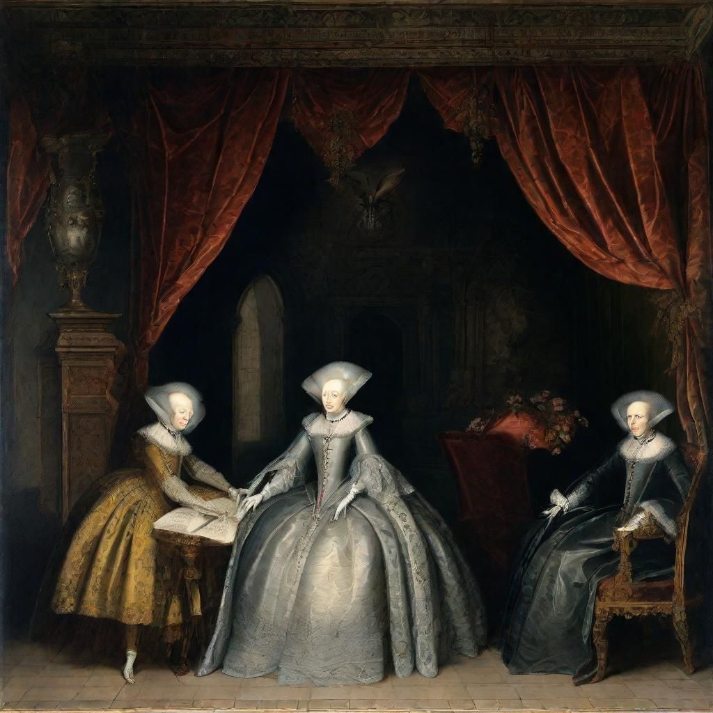 Elegant Bats in Haunted Castle, Portraiture Style