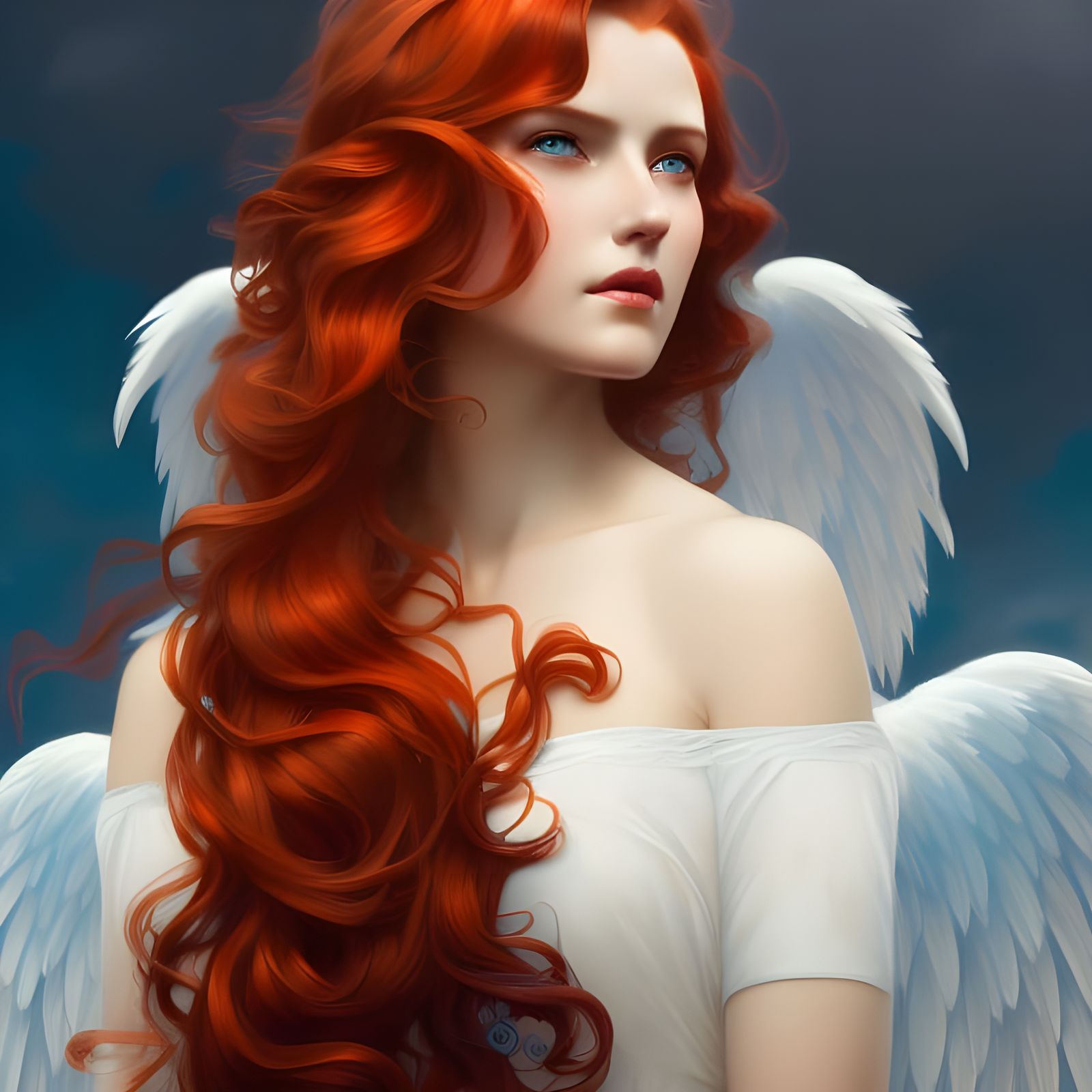 Beautiful Angel Girl Portrait in Artgerm Style