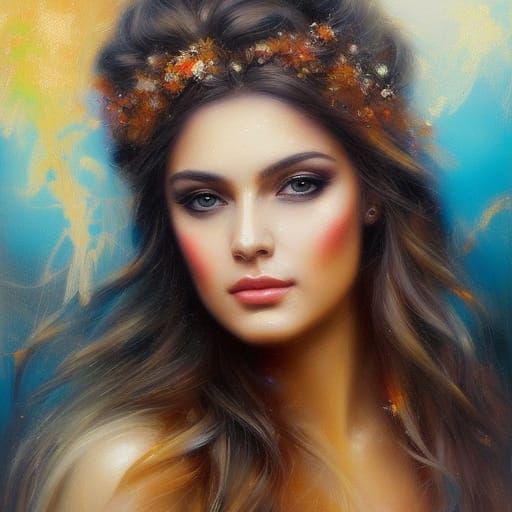 Greek Goddess Portrait with Dynamic Lighting