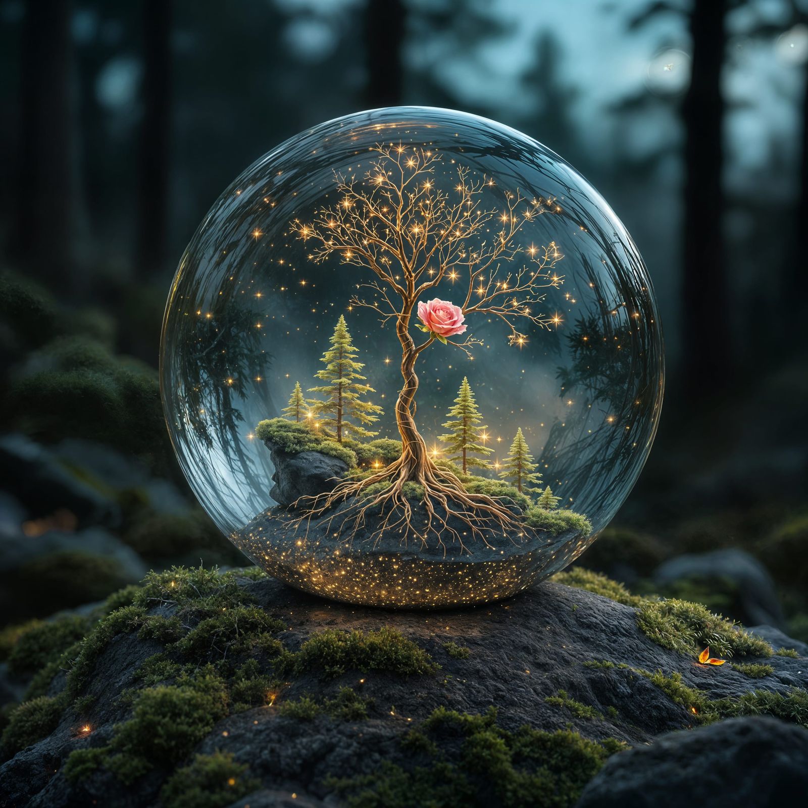 Surreal Neo-Surrealist Dreamscapes in Resin Orb