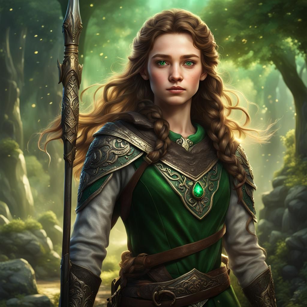 Elvish Princess Portrait in Detailed Fantasy Art