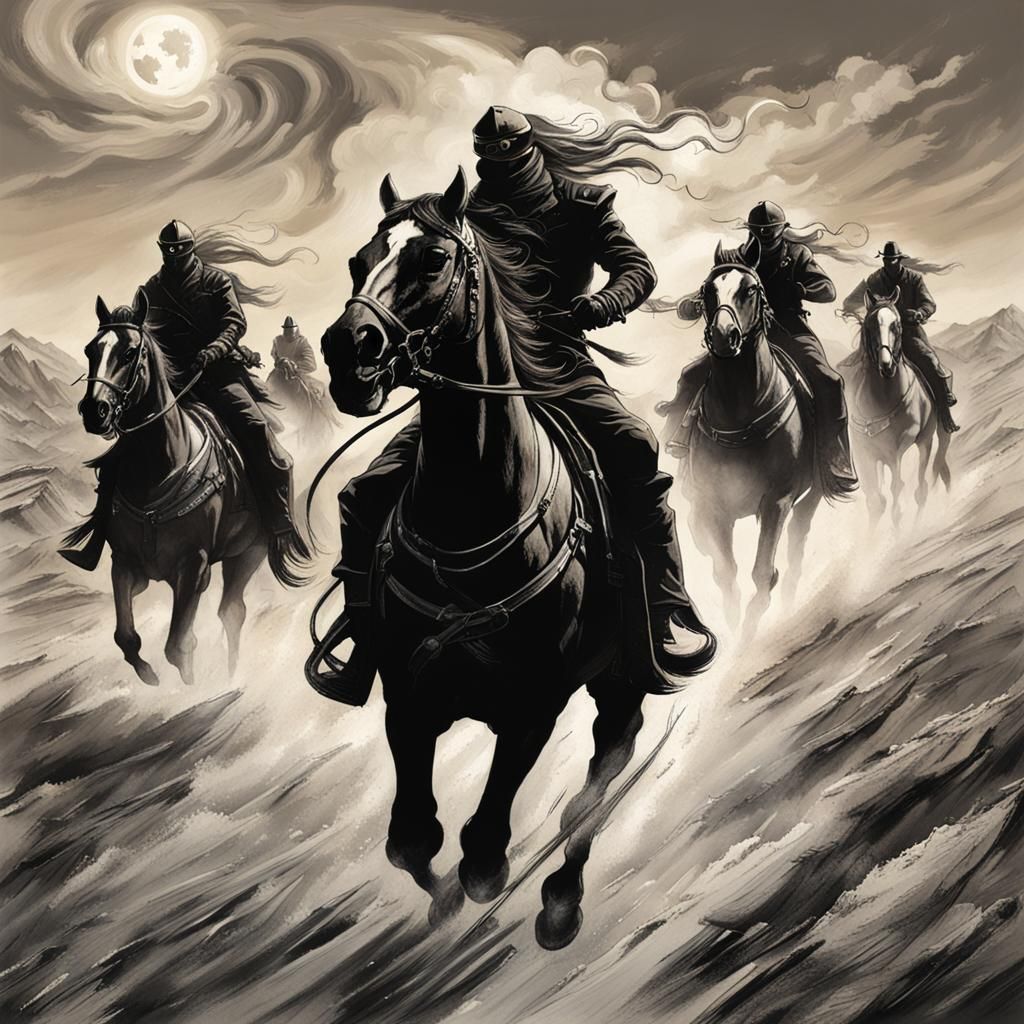 Ethereal Ghost Riders in the Sky Digital Art