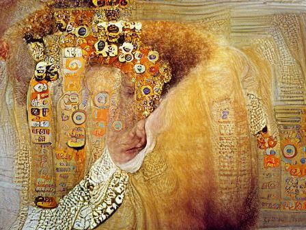 Queen Elizabeth I in Klimt Golden Style