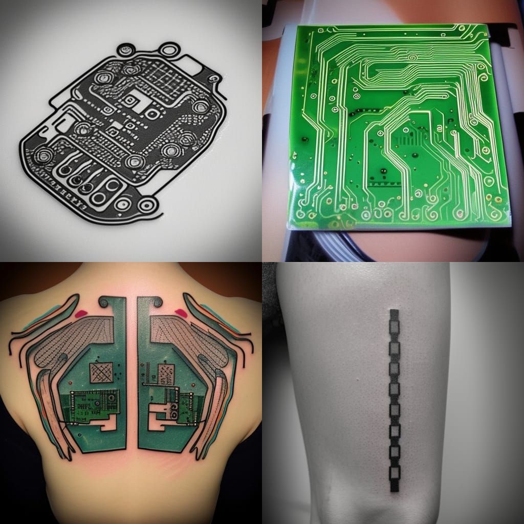 Printed Circuit Board Tattoo Design