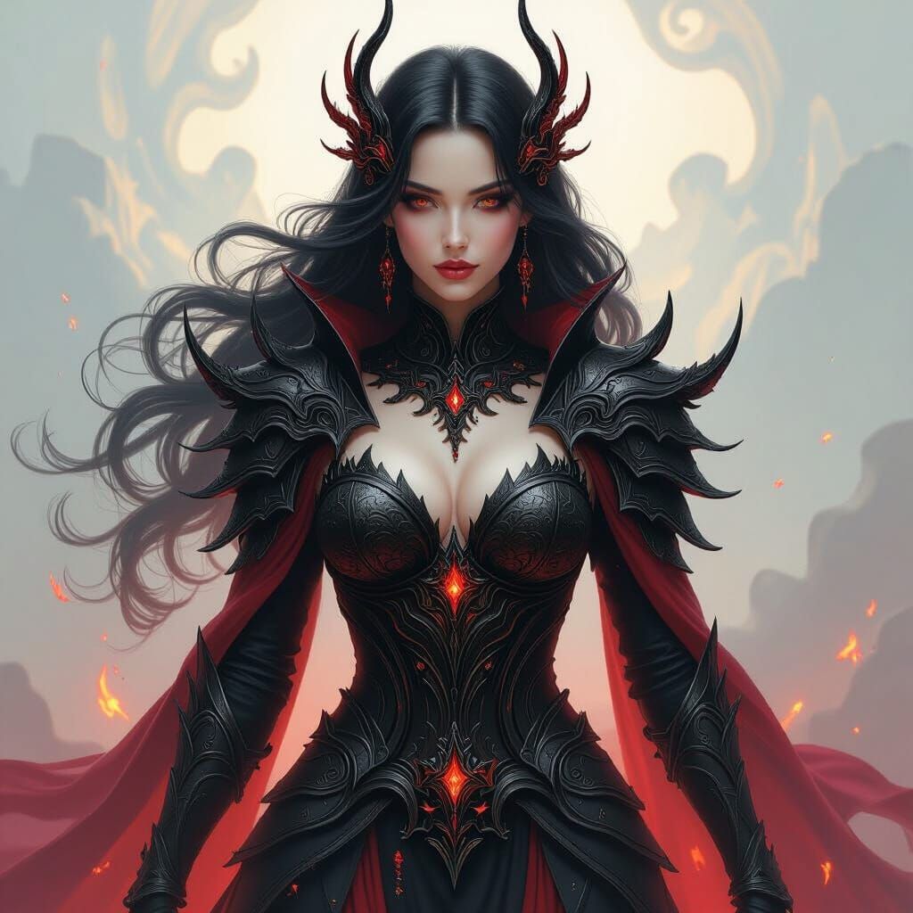 Empress of Ash in Hyperdetailed Digital Painting